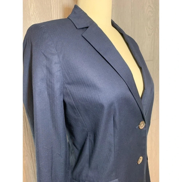 J. Crew Navy Stretch Cotton Jacket Blazer 10 NWT - Picture 2 of 5